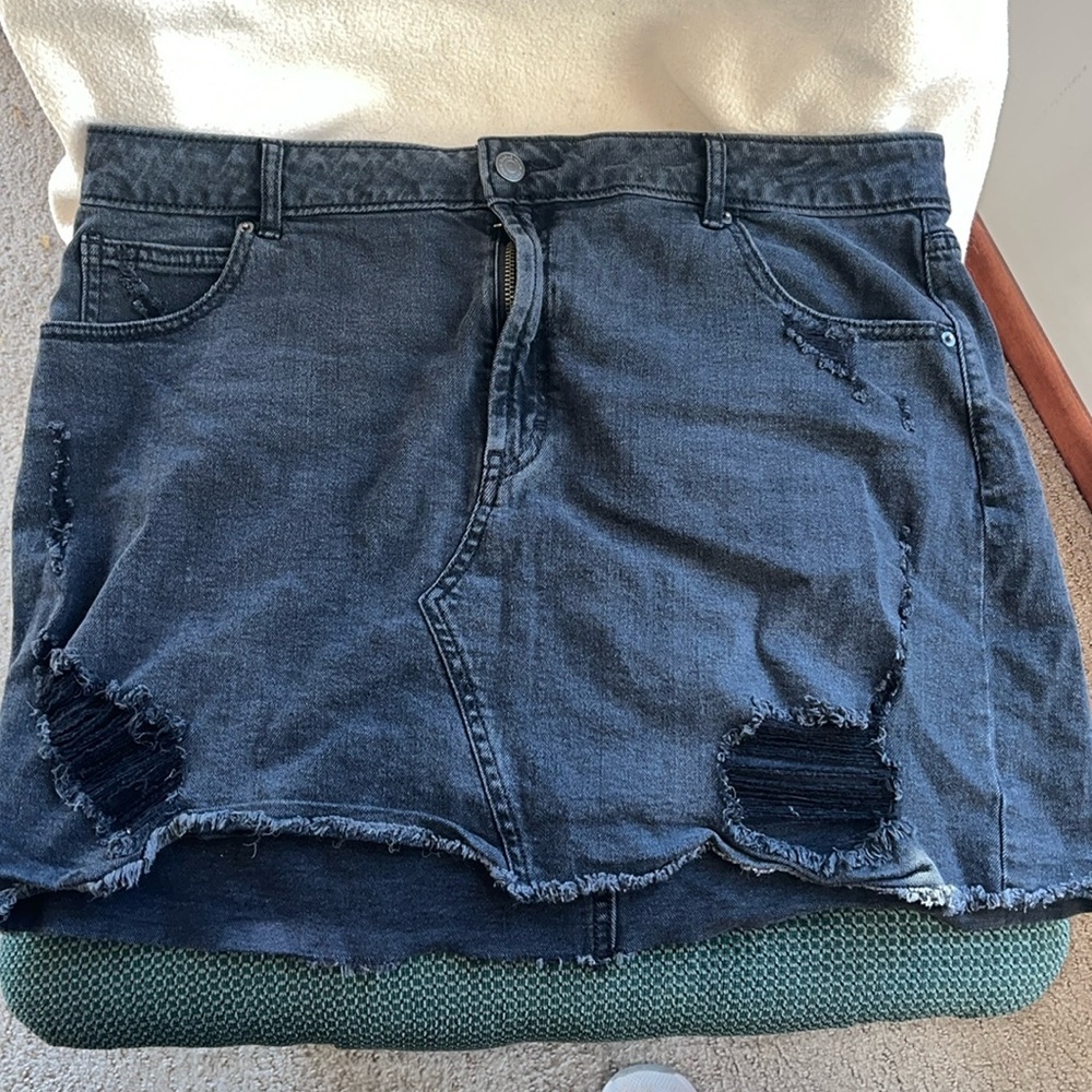 Wild Fable Ripped Jean Skirt